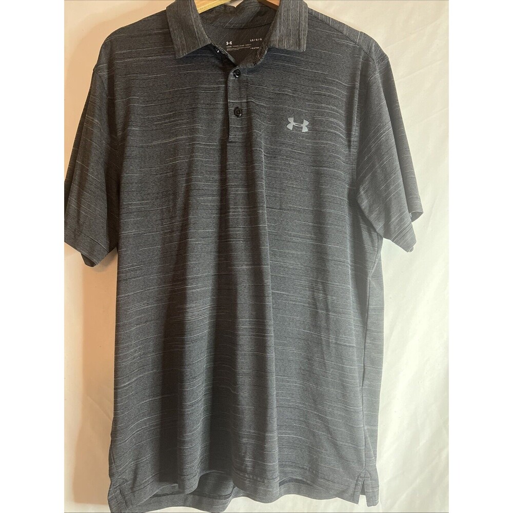 Under Armour Mens Heat Gear Golf shirt‎ Dark Gray Large